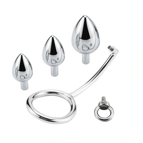 Stainless 4663 Hook Ring Cock Set DiscreetChoice Steel with Anal 1120